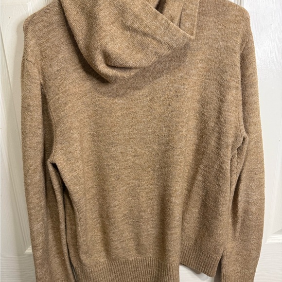Abercrombie & Fitch Knit Men's Hoodie Sweater Neutral Tan Pullover Size M - Picture 3 of 3